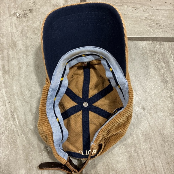 Ralph Lauren Corduroy Polo Player Baseball Cap in Brown - Picture 7 of 8